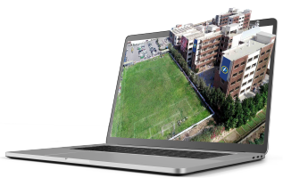Our Marketing Section, An image of Intellect School Laptop Mockup. highlighting our work