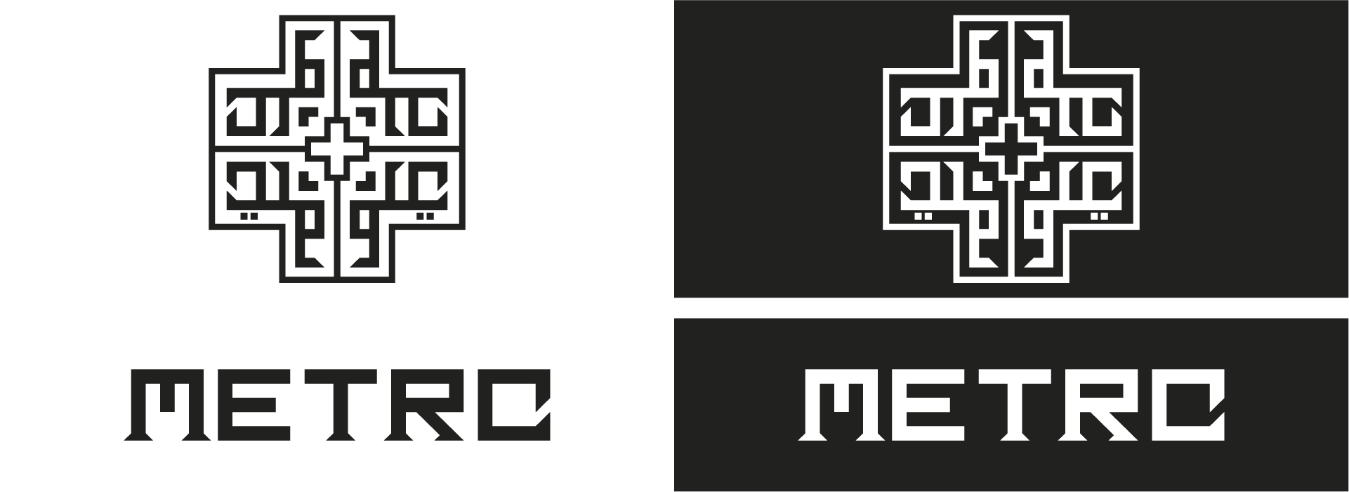 black and white logo palette